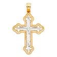 14K Two-Tone Gold Cross Pendant