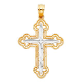 14K Two-Tone Gold Cross Pendant