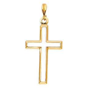 14K Yellow Gold Opening Cross Pendant