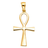 14K Gold Ankh Cross Pendant