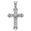 14K White Gold Fancy Cross Pendant
