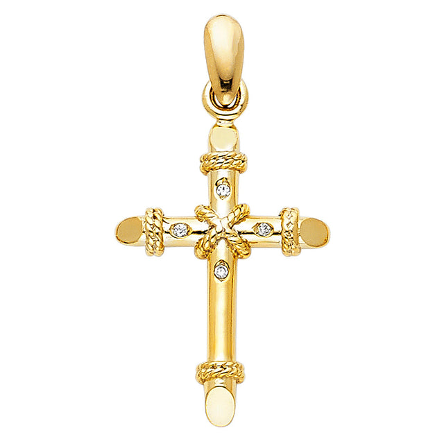 14K Yellow Gold Cross Pendant