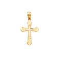 14K Yellow Gold Petite Openwork Cross Pendant