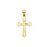 14K Yellow Gold Petite Openwork Cross Pendant