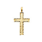 14K Yellow Gold Latin Design Cross Pendant