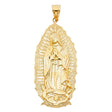 14K Yellow Gold Our Lady of Guadalupe Pendant