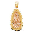 14K Two-Tone Gold Our Lady of Guadalupe Pendant