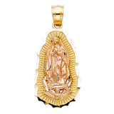14K Two-Tone Gold Our Lady of Guadalupe Pendant