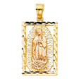 14K Two-Tone Gold Our Lady of Guadalupe Pendant