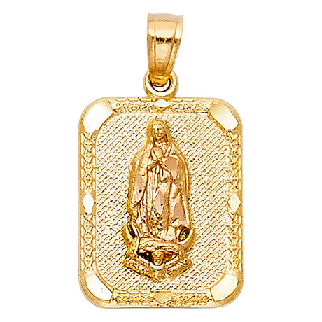 14K Yellow Gold Our Lady of Guadalupe Pendant