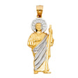 14K Two-Tone Gold St. Jude Thaddeus Pendant