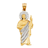 14K Two-Tone Gold St. Jude Thaddeus Pendant