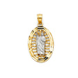 14K Two-Tone Gold CZ St. Jude Thaddeus Pendant