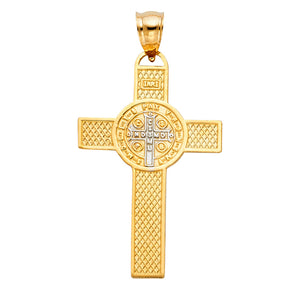 14K Gold San Benito Cross Pendant