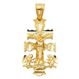 14K Yellow Gold Cross of Caravaca Pendant