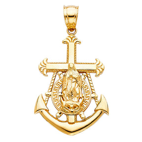 14K Yellow Gold Guadalupe Mariner Anchor 1.91 g