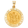 14K Yellow Gold Saint Christopher Pendant