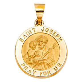 14K Yellow Gold Saint Joseph Pendant