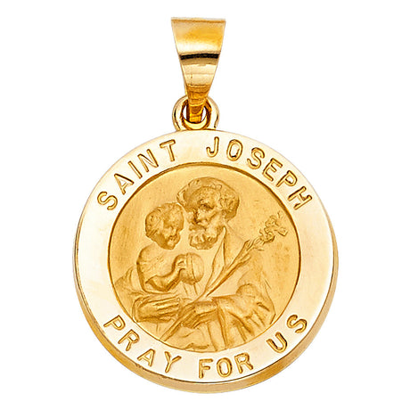 14K Yellow Gold Saint Joseph Pendant