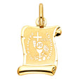 14K Yellow Gold Communion Pendant