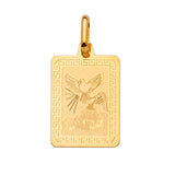 14K Yellow Gold Baptism Pendant