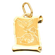14K Yellow Gold Baptism Pendant
