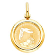 14K Yellow Gold Baptism Pendant