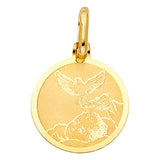 14K Yellow Gold Baptism Pendant