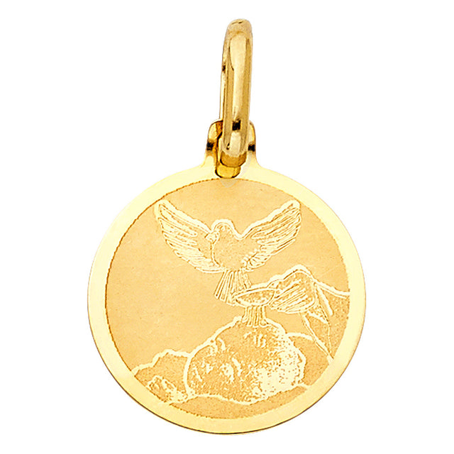 14K Yellow Gold Baptism Pendant