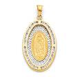 14K Yellow Gold CZ Guadalupe Pendant
