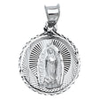 14K White Gold Our Lady of Guadalupe Pendant