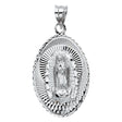 14K White Gold Our Lady of Guadalupe Pendant