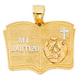 14K Tricolor Gold Baptism Pendant