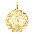 14K Yellow Gold Baptism Pendant