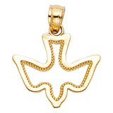 14K Yellow Gold Espíritu Santo Dove Pendant