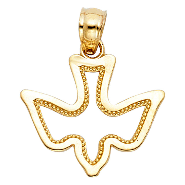 14K Yellow Gold Espíritu Santo Dove Pendant