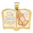 14K Tricolor Gold Religious Pendant