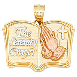 14K Tricolor Gold Religious Pendant
