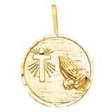 14K Yellow Gold Religious Pendant