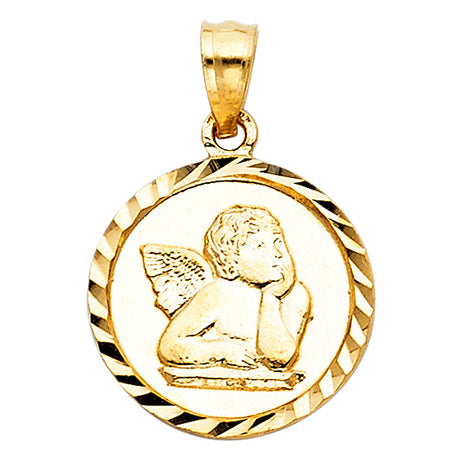 14K Yellow Gold Angel Pendant