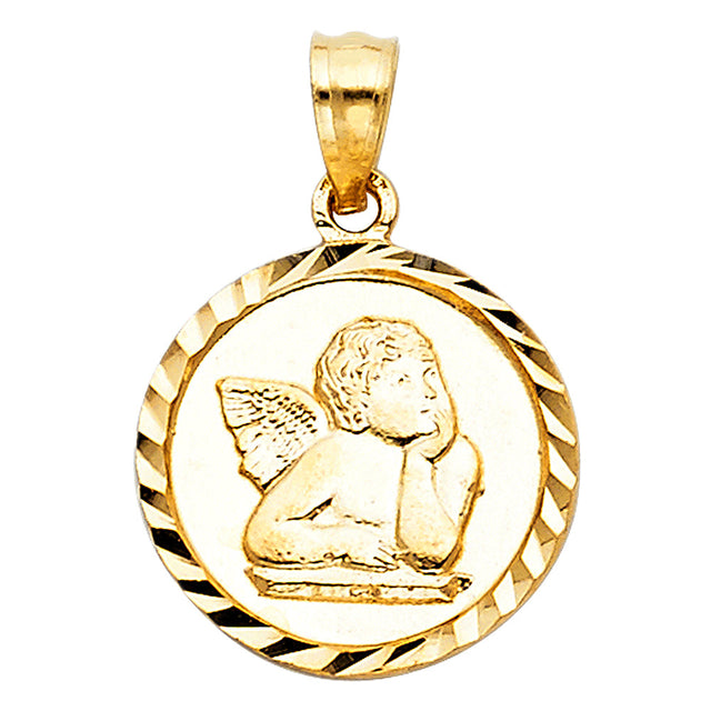 14K Yellow Gold Angel Pendant