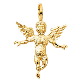14K Yellow Gold Angel Pendant
