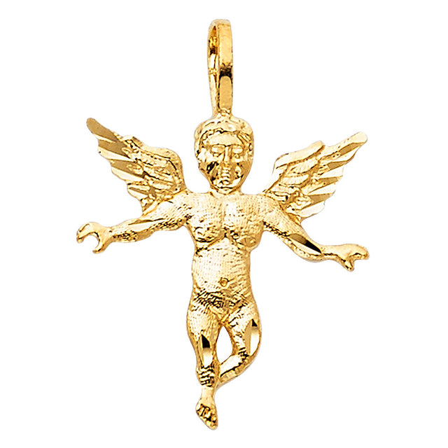 14K Yellow Gold Angel Pendant