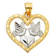 14K Two-Tone Gold Religious Pendant