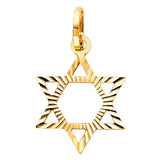 14K Yellow Gold Star of David Pendant