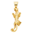 14K Yellow Gold Stone-Accented Panther Pendant