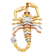 14K Tricolor Gold Extra-Large Scorpion Pendant