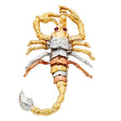 14K Tricolor Gold Large Scorpion Pendant