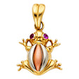 14K Yellow Gold Frog Pendant