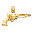 14K Yellow Gold Side-Profile Revolver Pendant